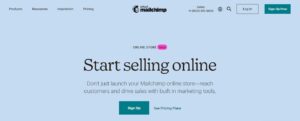 mailchimp online ecommerce store